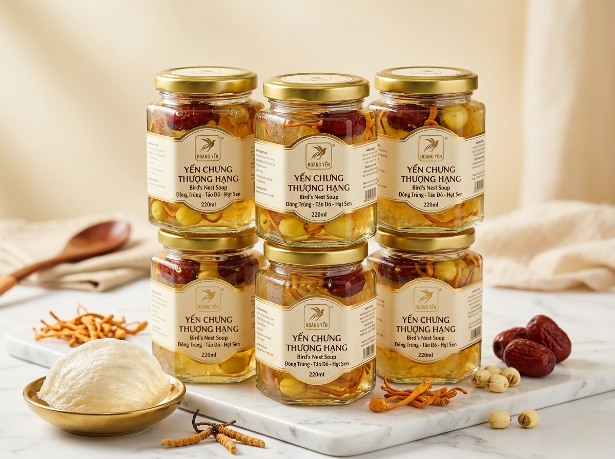 Set 6 Hũ Yến Chưng Sẵn Tươi Thượng Hạng